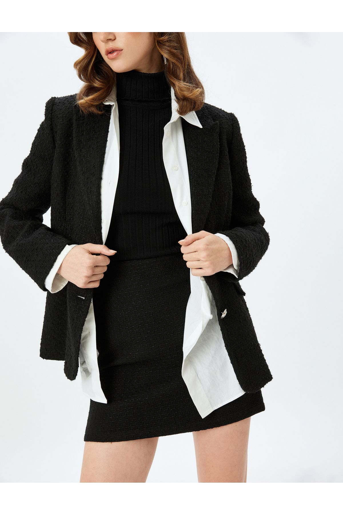 Standart Bel Slim Fit Mini Tüvit Etek Standart Bel Slim Fit Mini Tüvit Etek