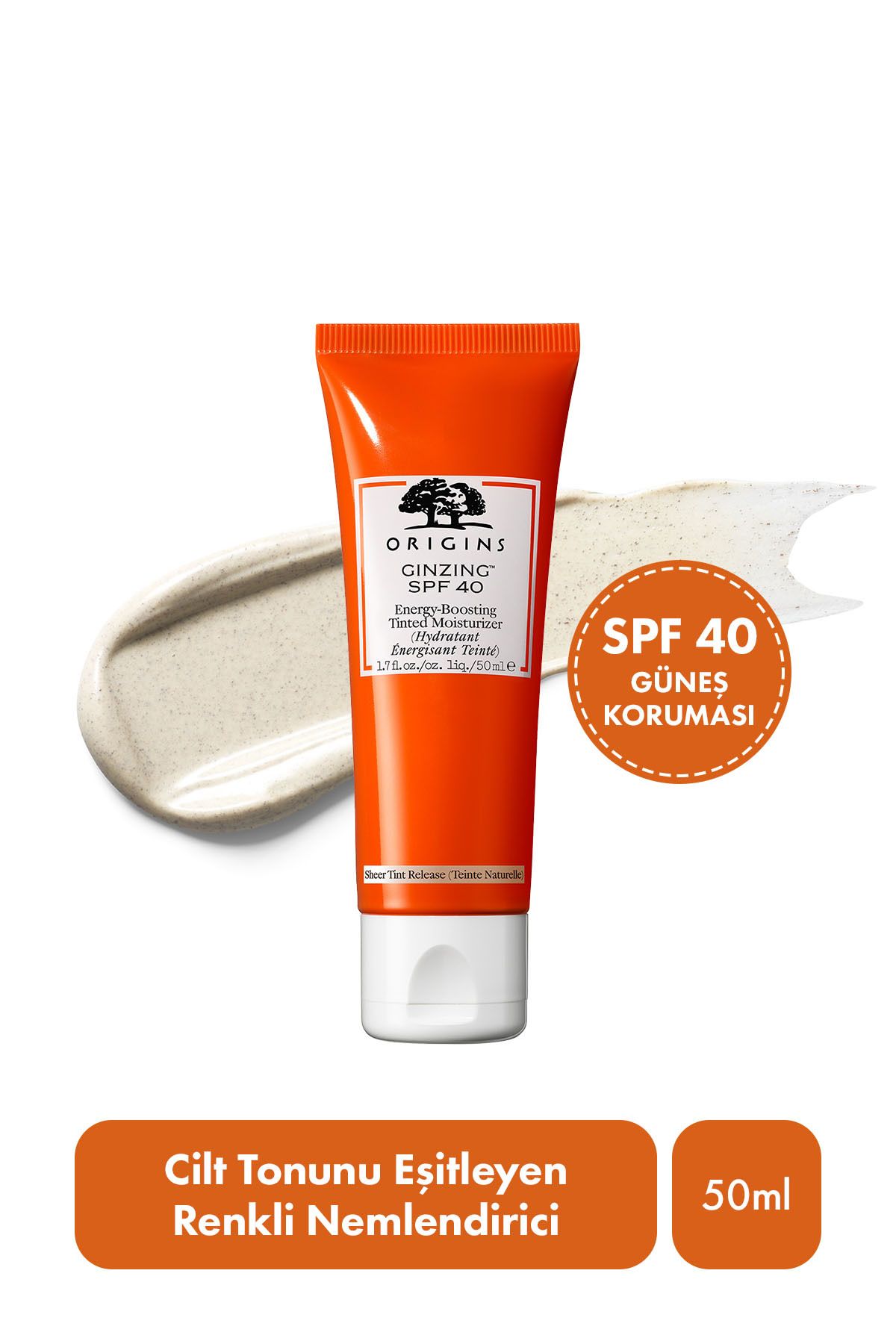 Kafein Içeren Ginzing Spf 40 Canlandırıcı Ve Aydınlık Görünüm Veren Renkli Nemlendirici 50 ml