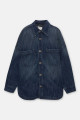 Oversize denim ince ceket