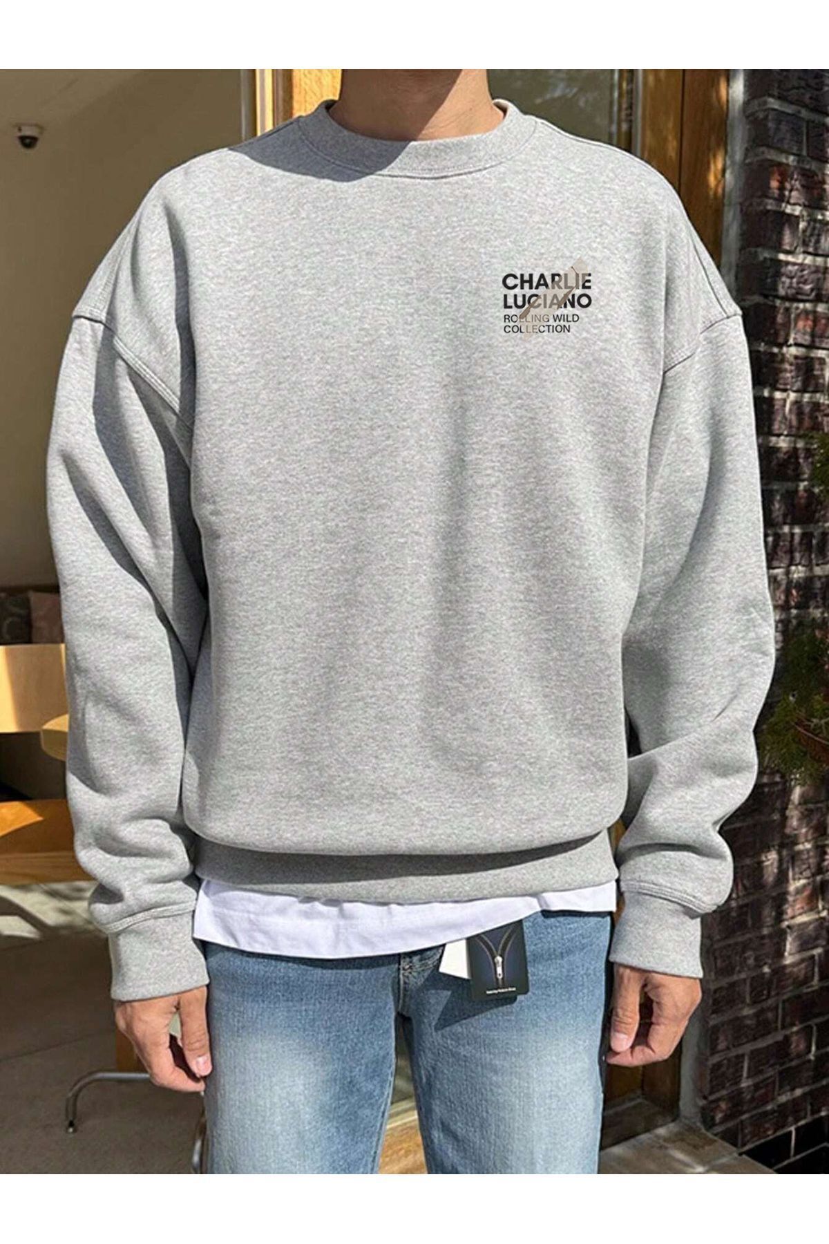 Charlie Luciano Kalın Yorgan Sweatshirt 3 İplik