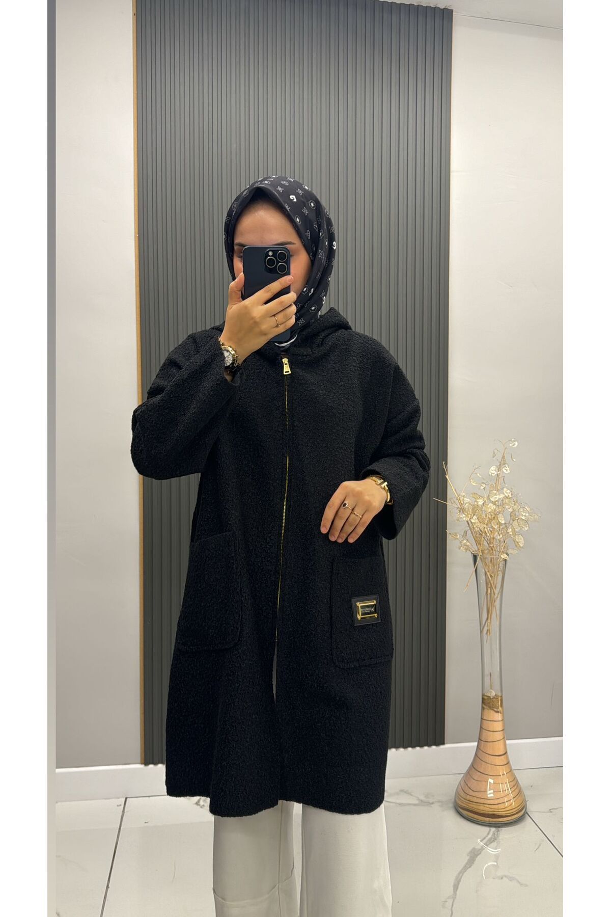 Premium Kuzu kaban Oversize Kapüşonlu