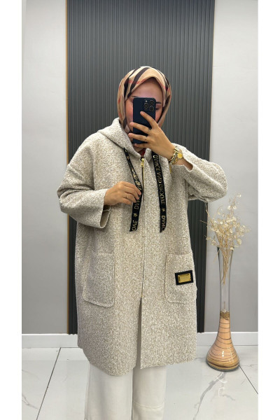 Premium Kuzu kaban Oversize Kapüşonlu Premium Kuzu kaban Oversize Kapüşonlu