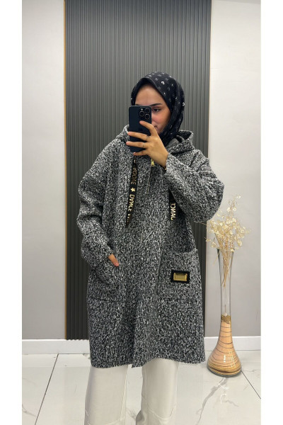 Premium Kuzu kaban Oversize Kapüşonlu Premium Kuzu kaban Oversize Kapüşonlu