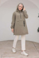 Trend Fermuar Detaylı Kapüşonlu Tunik - Küf Yeşili Trend Fermuar Detaylı Kapüşonlu Tunik - Küf Yeşili