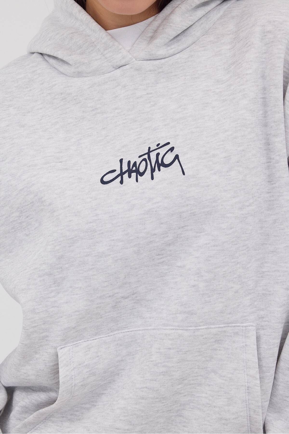 Chaotic Star Yazılı Şardonlu Sweatshirt S1619-İ13