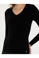 Siyah Ex Slim Fit V Yaka Kazak 50276197-VR046 Siyah Ex Slim Fit V Yaka Kazak 50276197-VR046