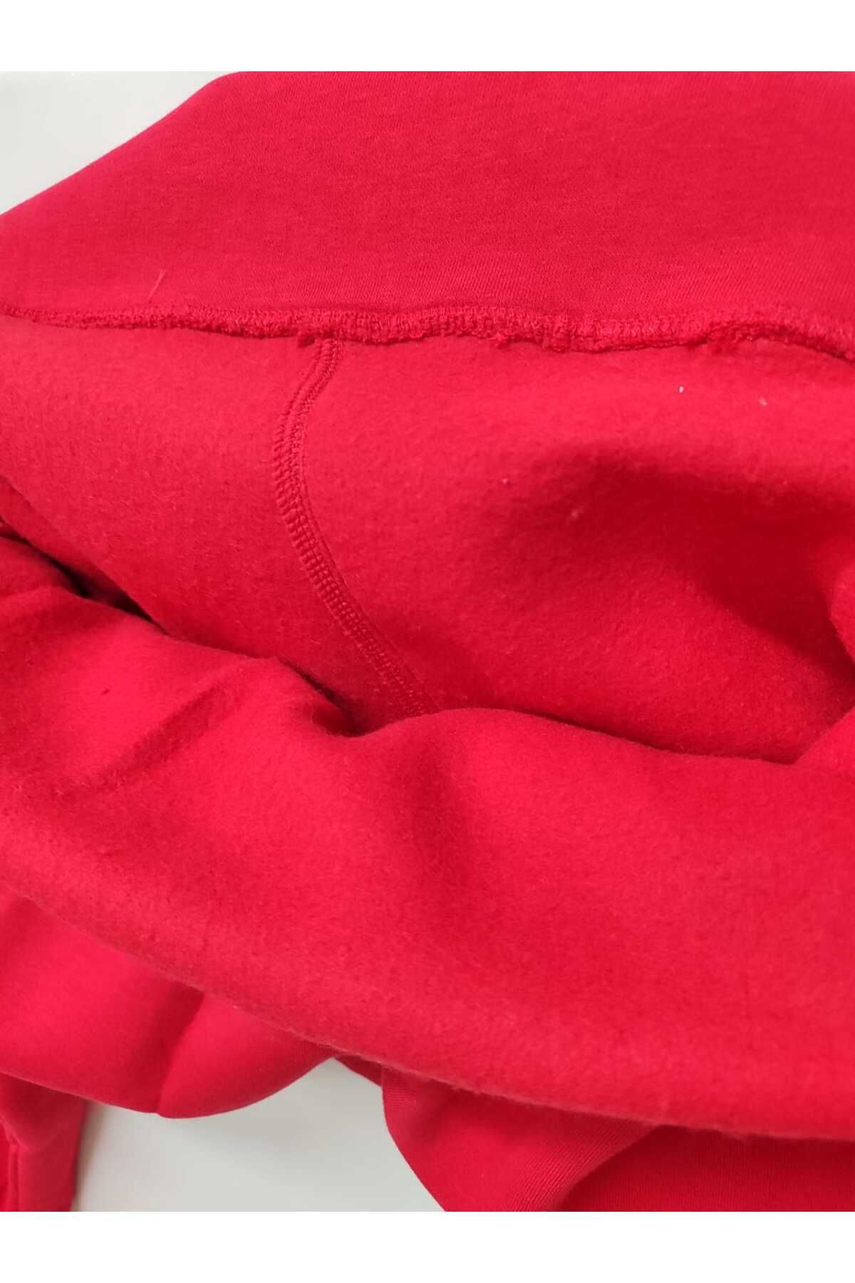 OMZU TAŞ DETAYLI KIRMIZI RENK İÇİ POLARLI SWEAT UZUNLUK 75 CM OMZU TAŞ DETAYLI KIRMIZI RENK İÇİ POLARLI SWEAT UZUNLUK 75 CM