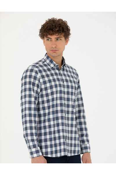 Lacivert Regular Fit Uzun Kollu Gömlek 50277746-vr033 Lacivert Regular Fit Uzun Kollu Gömlek 50277746-vr033