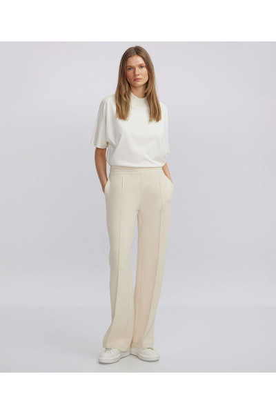 Nervür dikişli straight fit pantolon Nervür dikişli straight fit pantolon