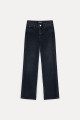 Long length yüksek bel jean