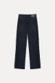 Long length yüksek bel jean