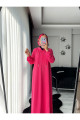 Oversize Düğmeli İpli Fitilli Tesettür Elbise Oversize Düğmeli İpli Fitilli Tesettür Elbise
