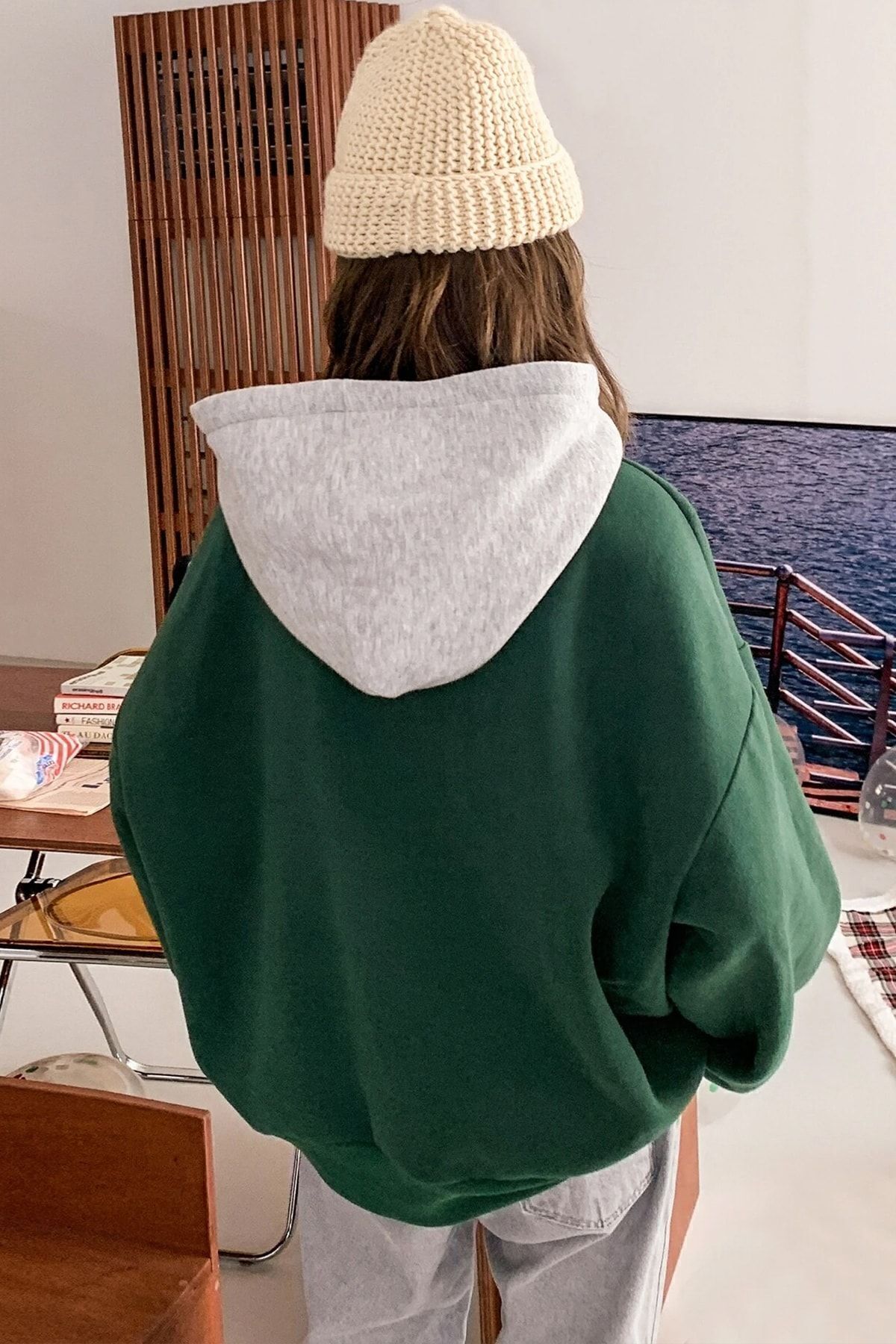 Kadın Suppose Baskılı Oversize Sweatshirt