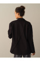 Pamuklu Oversize Uzun Blazer Ceket Pamuklu Oversize Uzun Blazer Ceket