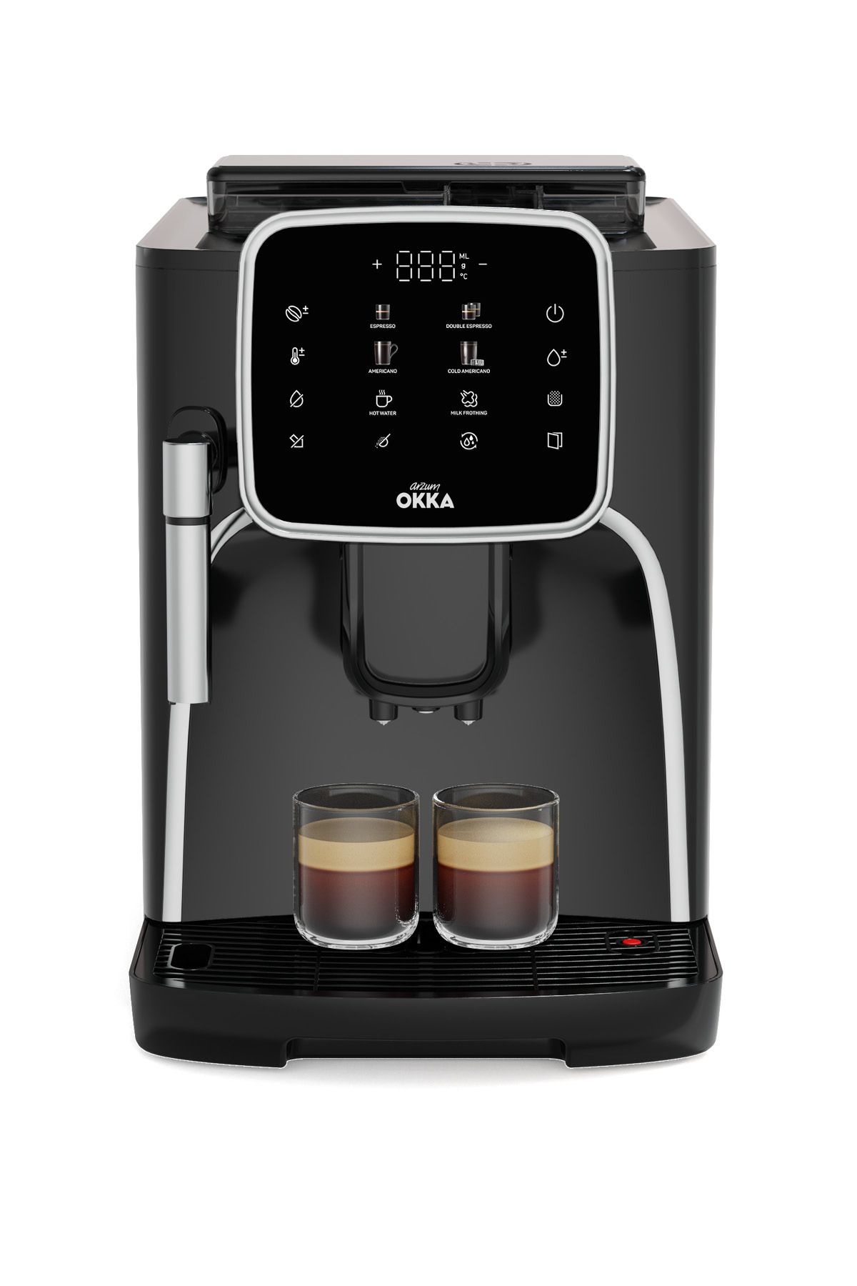 OK0030-05 Arzum Okka Espresso Pro Tam Otomatik Espresso Makinesi - Krom OK0030-05 Arzum Okka Espresso Pro Tam Otomatik Espresso Makinesi - Krom