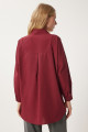 Oversize Basic Gömlek Bordo Ldd0003 Oversize Basic Gömlek Bordo Ldd0003