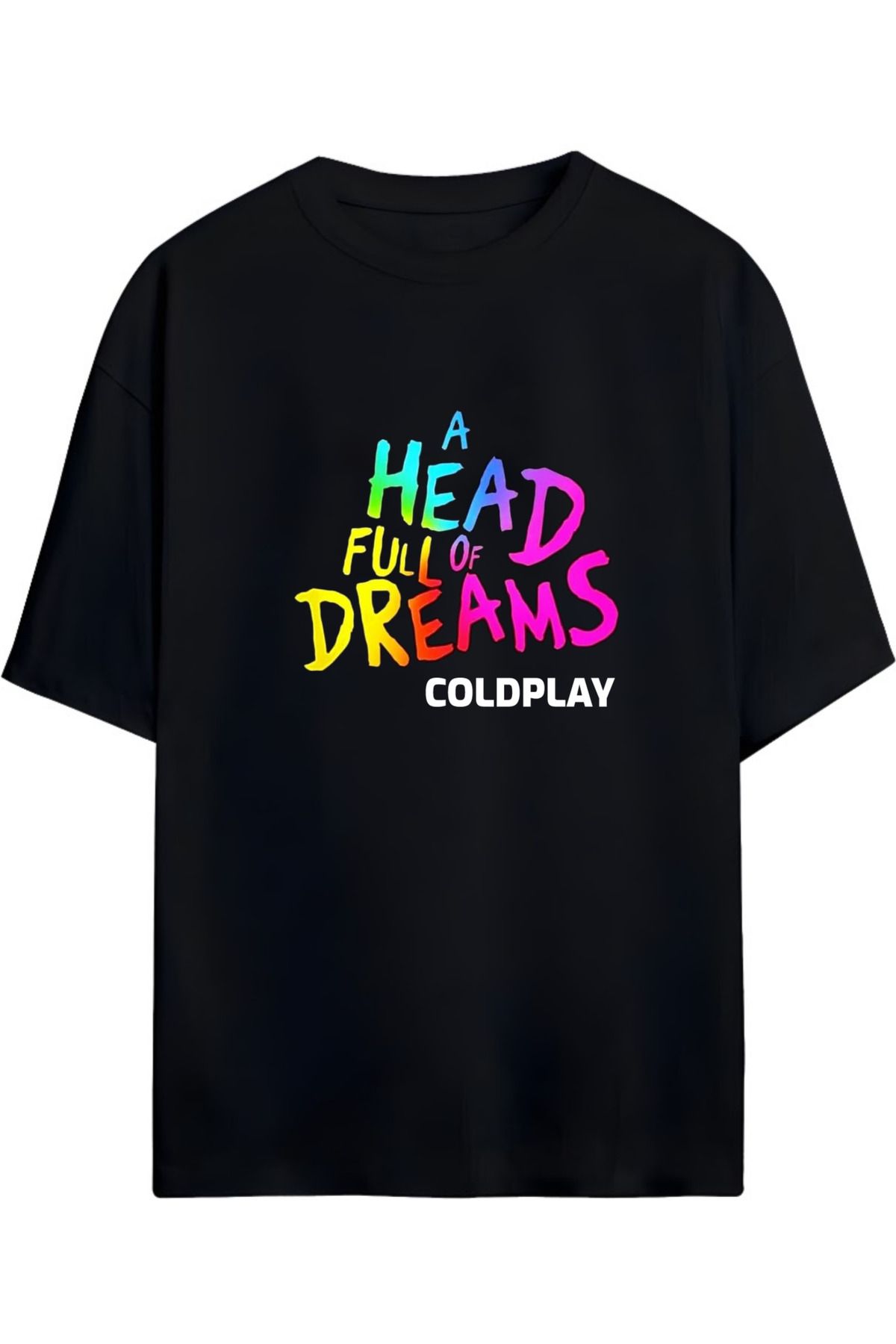 COLDPLAY A HEAD FULL OF DREAMS BASKILI UNISEX OVERSIZE  T-SHIRT