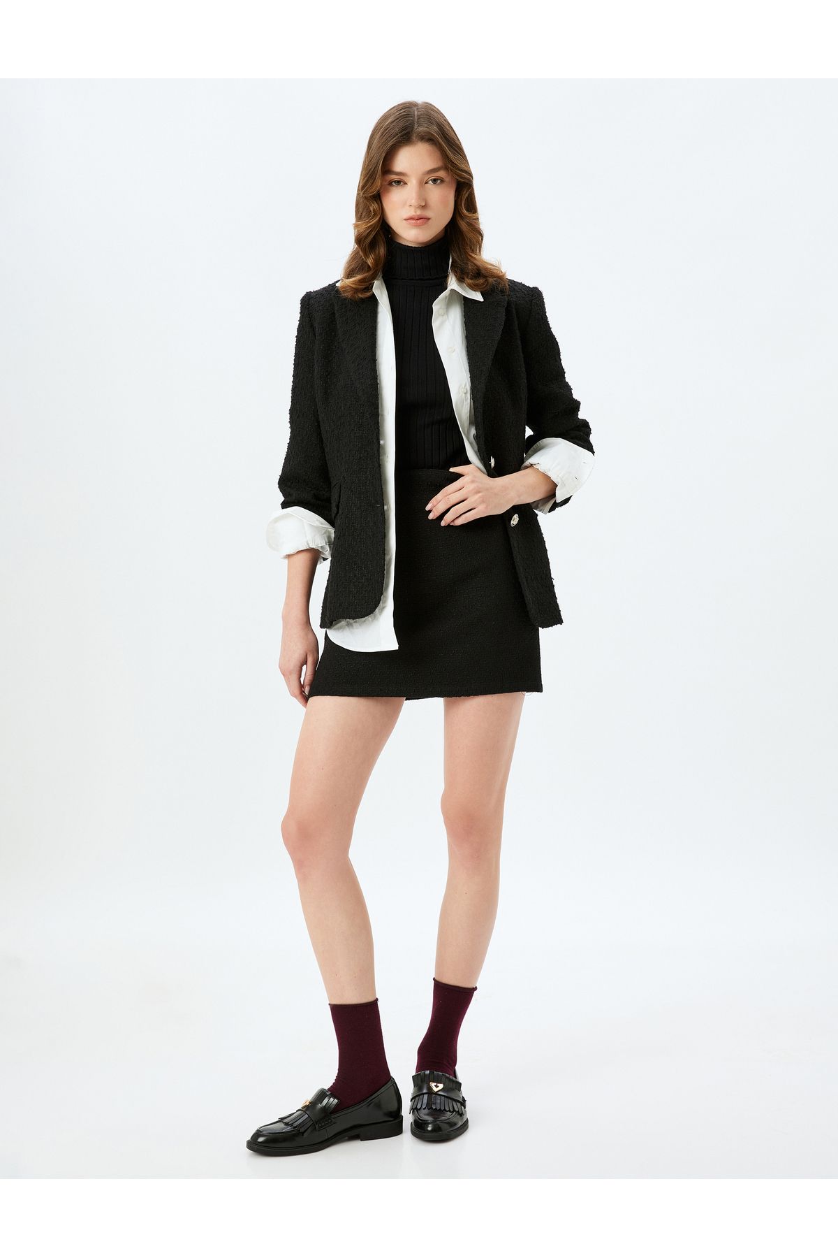 Standart Bel Slim Fit Mini Tüvit Etek Standart Bel Slim Fit Mini Tüvit Etek