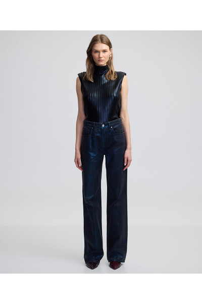 Parlak Dokulu Jean Pantolon