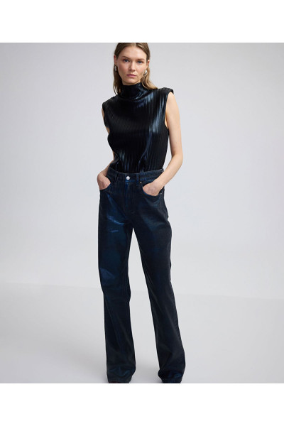 Parlak Dokulu Jean Pantolon