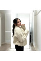 Yumuşak Dokulu Oversize Bomber Ceket Yumuşak Dokulu Oversize Bomber Ceket