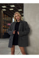 Oversize Kaşe Astarlı Blazer Gri Ceket Oversize Kaşe Astarlı Blazer Gri Ceket