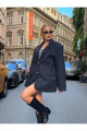 Oversize Kaşe Astarlı Blazer  Lacivert  Ceket Oversize Kaşe Astarlı Blazer  Lacivert  Ceket