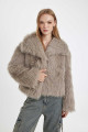 Relax Fit Ceket Yaka Çıtçıt Kapamalı Suni Kürk Mont C9546AX24WN Relax Fit Ceket Yaka Çıtçıt Kapamalı Suni Kürk Mont C9546AX24WN