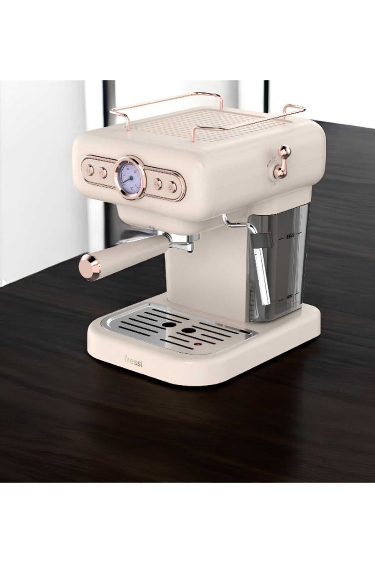 EM-01 Ristretto Süt Köpürtücülü 20bar Basınçlı Espresso Latte Cappuccino Americano Makinesi 1,2Lt