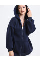 Unisex-lacivert %100 Organik Pamuklu Kalın Kumaş Oversize / Geniş Kesim Fermuarlı Hırka Unisex-lacivert %100 Organik Pamuklu Kalın Kumaş Oversize / Geniş Kesim Fermuarlı Hırka