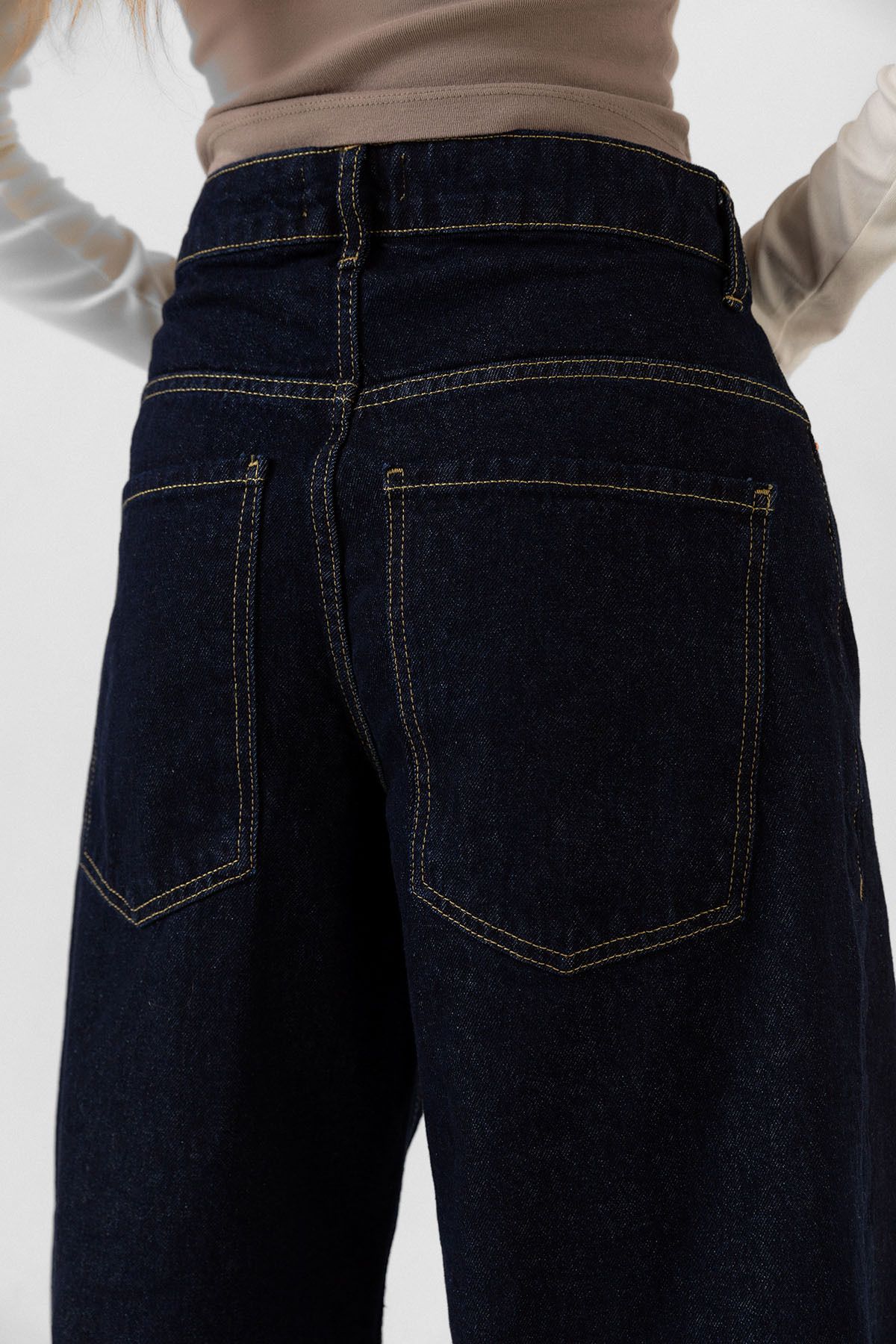 Lacivert Bol Kesim Denim Geniş Paça Rahat Baggy Jean Kot Salaş Kadın Pantolon @varese Lacivert Bol Kesim Denim Geniş Paça Rahat Baggy Jean Kot Salaş Kadın Pantolon @varese