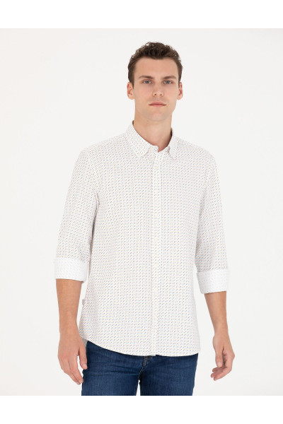 Yavruağzı Slim Fit Uzun Kollu Gömlek 50265278-vr053 Yavruağzı Slim Fit Uzun Kollu Gömlek 50265278-vr053
