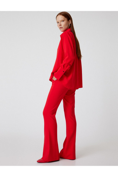 Krep Gömlek Uzun Kollu Klasik Yaka Kalça Boy Regular Fit Krep Gömlek Uzun Kollu Klasik Yaka Kalça Boy Regular Fit