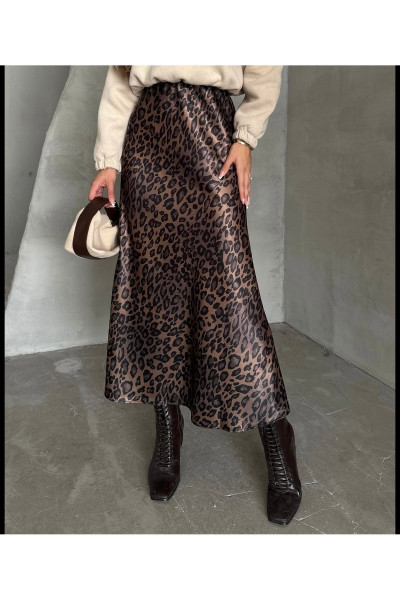 Leopar desen saten etek Leopar desen saten etek