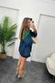 YEŞİL TRİKO JEAN GARNİLİ TASARIM CEKET YEŞİL TRİKO JEAN GARNİLİ TASARIM CEKET