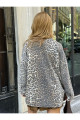 Leopar Yıkamalı Çift Cepli Gabardin Ceket Leopar Yıkamalı Çift Cepli Gabardin Ceket