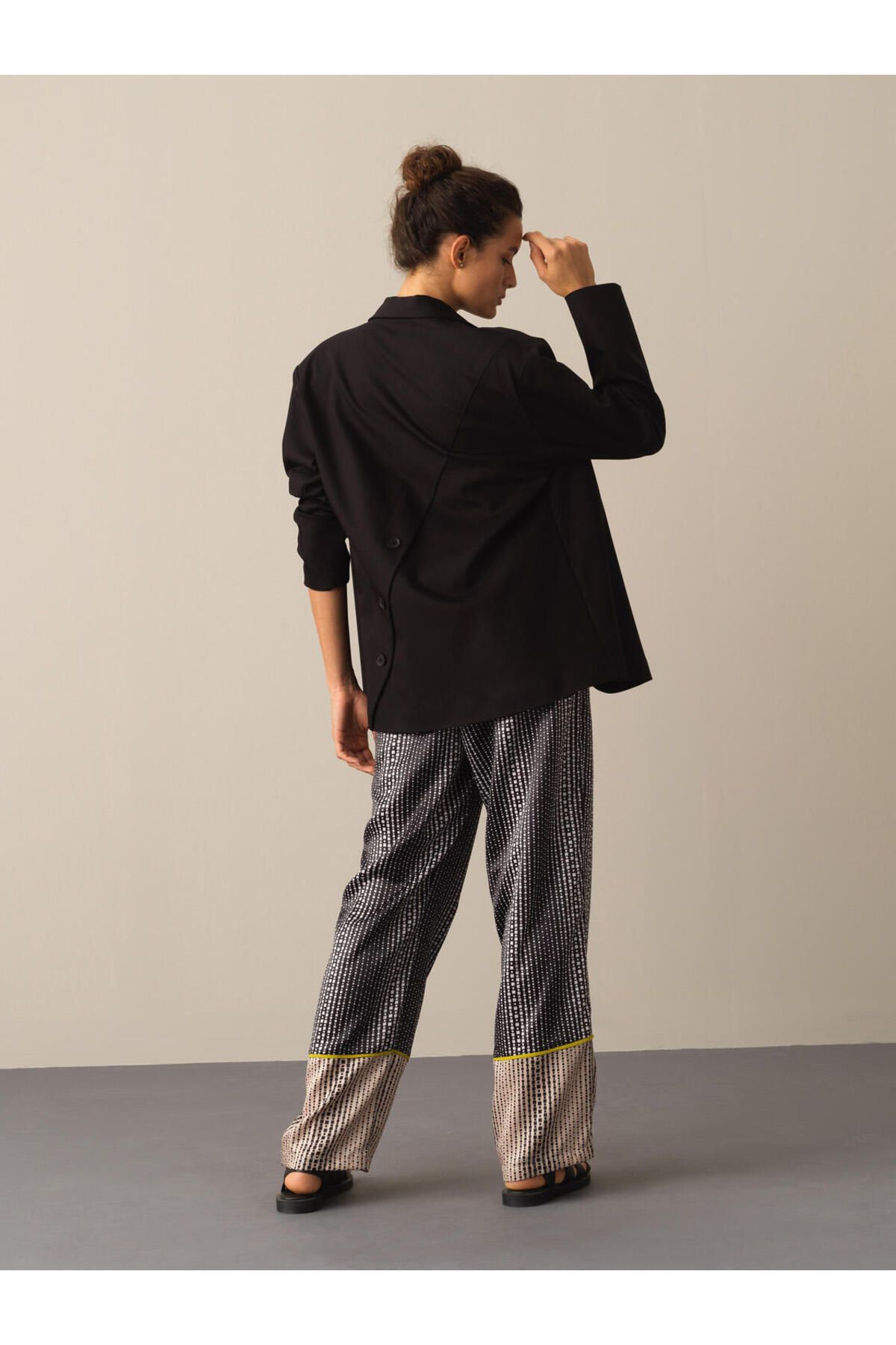 Pamuklu Oversize Uzun Blazer Ceket Pamuklu Oversize Uzun Blazer Ceket