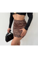 Leopar Desenli Saten Mini Etek Leopar Desenli Saten Mini Etek