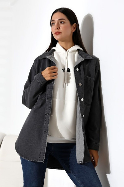KOPYA - Kadın oversize salaş kot ceket KOPYA - Kadın oversize salaş kot ceket