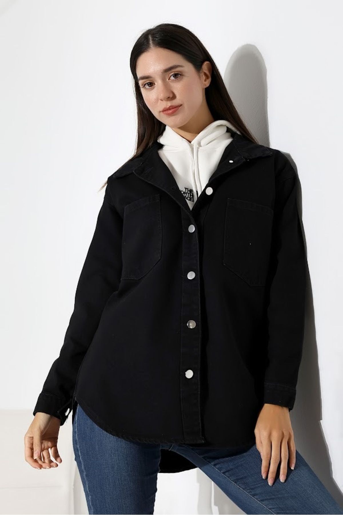 KOPYA - Kadın oversize salaş kot ceket KOPYA - Kadın oversize salaş kot ceket