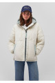 Kapüşonlu Ekru Kapitone Ceket Loose Fit / Bol Rahat Kesim 1110499-86412 Kapüşonlu Ekru Kapitone Ceket Loose Fit / Bol Rahat Kesim 1110499-86412