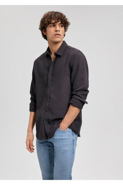 Siyah Gömlek Slim Fit / Dar Kesim 8810217-900 Siyah Gömlek Slim Fit / Dar Kesim 8810217-900