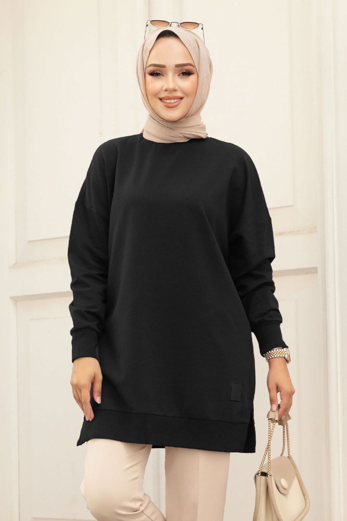 Siyah Tesettür Tunik 30644S Siyah Tesettür Tunik 30644S
