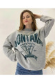 Unisex Gri Kapşonlu Hırka Fermuarlı Sweat Unisex Gri Kapşonlu Hırka Fermuarlı Sweat
