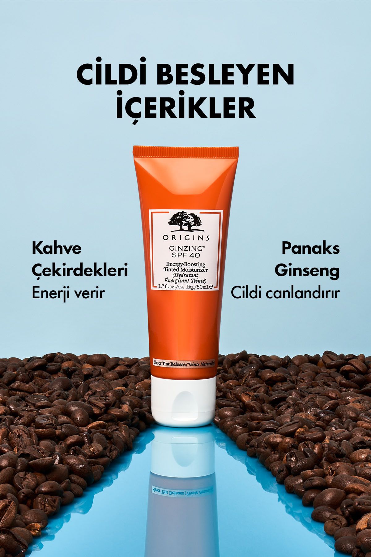 Kafein Içeren Ginzing Spf 40 Canlandırıcı Ve Aydınlık Görünüm Veren Renkli Nemlendirici 50 ml