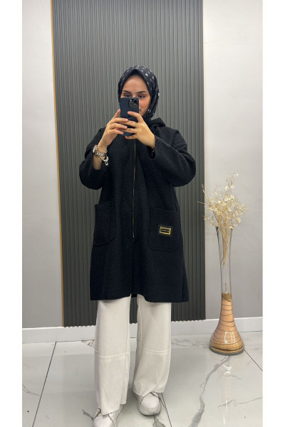 Premium Kuzu kaban Oversize Kapüşonlu Premium Kuzu kaban Oversize Kapüşonlu