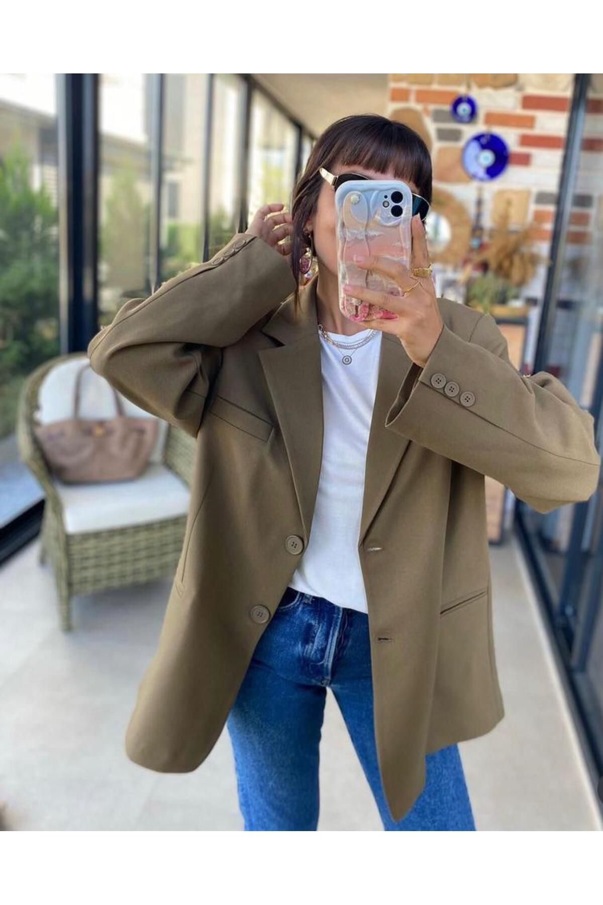 Oversize Premium içi astarlı Blazer Ceket Oversize Premium içi astarlı Blazer Ceket