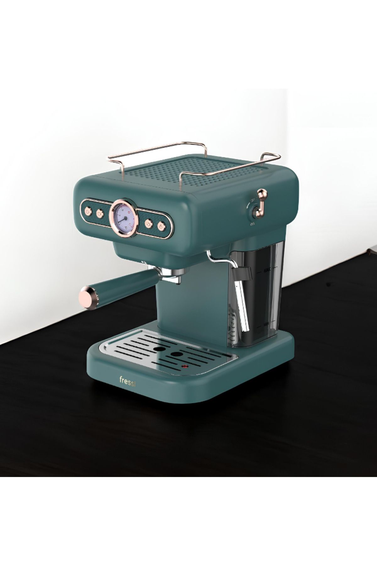 EM-01 Ristretto Süt Köpürtücülü 20bar Basınçlı Espresso Latte Cappuccino Americano Makinesi 1,2Lt