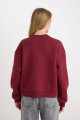 Regular Fit Bisiklet Yaka Basic Kalın Kumaş Bordo Sweatshirt D6645ax24wn