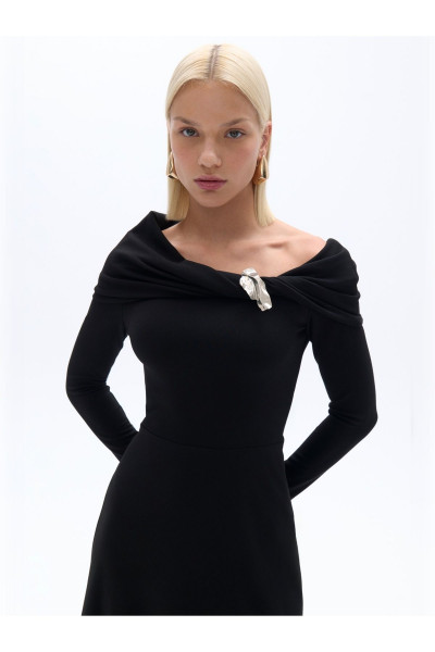 Tek Omuzlu Midi Elbise Tek Omuzlu Midi Elbise